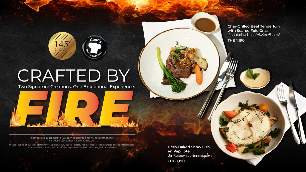 Crafted by Fire ที่ 145°F Grill & Bar