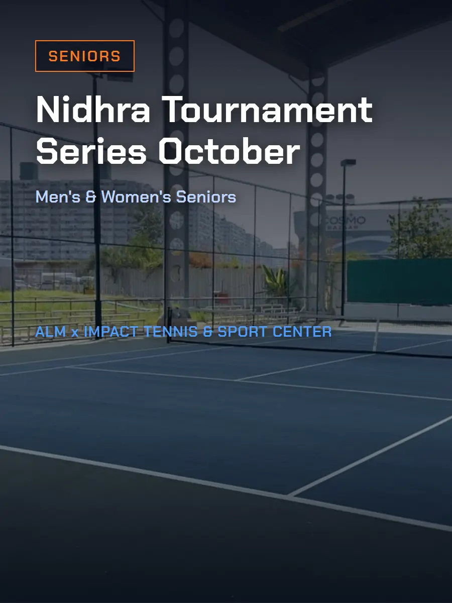 Nidhra Tournament Series รายการ Seniors เดือนตุลาคม